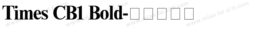Times CB1 Bold字体转换